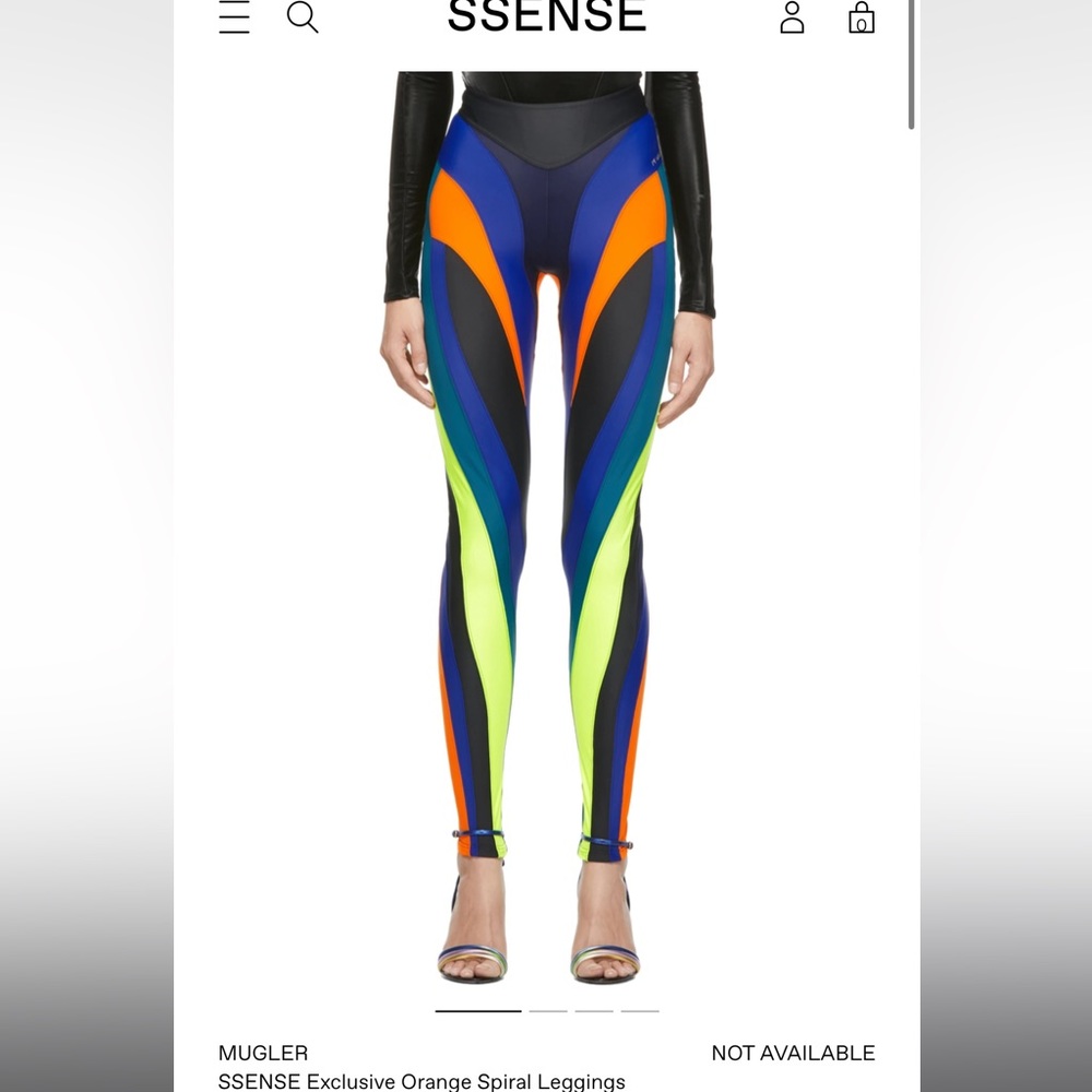 Mugler ssense exclusive spiral leggings